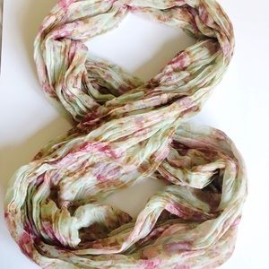 Sheer floral infinity scarf